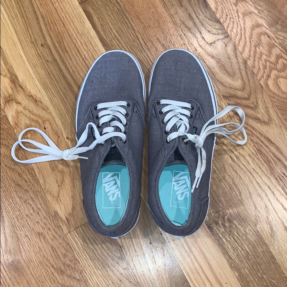 Gray and Teal VANS Sneakers